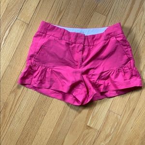 JCrew shorts pink sz 0 w ruffle